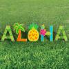 Aloha Plastic Yard Sign Set, 5 Pieces