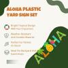 Aloha Plastic Yard Sign Set, 5 Pieces