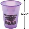 Fun Express – Purple Congrats Grad Disposable Cups (50 for Graduation – Party Supplies – Drinkware – Disposable Cups – Graduation – 50 Pieces
