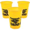 Fun Express – Yellow Congrats Grad Disposable Cups (50 for Graduation – Party Supplies – Drinkware – Disposable Cups – Graduation – 50 Pieces