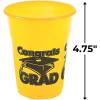 Fun Express – Yellow Congrats Grad Disposable Cups (50 for Graduation – Party Supplies – Drinkware – Disposable Cups – Graduation – 50 Pieces