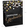 Fun Express 10″ x 13″ Large Black & Gold Graduation Paper Gift Bags with Tag, 12 Pieces