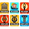 Fun Express Athens Cutouts – Party Decor – VBS Vacation Bible School Supplies/Decor – 6 Pieces