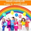 Fun Express Jumbo Rainbow Bulletin Board Decorations Set – 10 Ft Classroom Cutouts with Cloud Designs | Perfect for Teacher Classroom Decor, Preschool & School Displays | Colorful Party Backdrop Kit