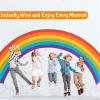 Fun Express Jumbo Rainbow Bulletin Board Decorations Set – 10 Ft Classroom Cutouts with Cloud Designs | Perfect for Teacher Classroom Decor, Preschool & School Displays | Colorful Party Backdrop Kit