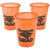 Fun Express Orange Congrats Grad Disposable Cups – Bulk set of 50, Each cup holds for Graduation Party Supplies