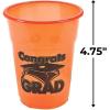 Fun Express Orange Congrats Grad Disposable Cups – Bulk set of 50, Each cup holds for Graduation Party Supplies