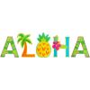 Aloha Plastic Yard Sign Set, 5 Pieces