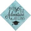 Fun Express – Grad Adventure Bev Napkins (16pc) for Graduation – Party Supplies – Print Tableware – Print Napkins – Graduation – 16 Pieces