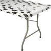 Fun Express 30″ x 8 Ft. Graduation Mortarboard Fitted Rectangle Disposable Plastic Tablecloth