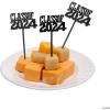Fun Express Bulk 72 Piece Graduation Party Class of 2024 Food Picks