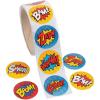 Fun Express Superhero Roll Stickers (100 Stickers) Stationery, Party Favors, Decorations, Arts & Crafts Supplies
