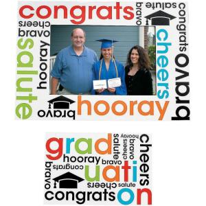 Fun Express – Grad Magnetic Picture FramE-Bright/white for Graduation – Stationery – Office Supplies – Magnets – Graduation – 12 Pieces