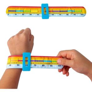 Fun Express 8 3/4″ x 1 3/4″ 100th Day of School Count to 100 Slap Bracelets – 24 Pieces