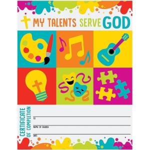 Fun Express Studio VBS Certificates of Completion – VBS Vacation Bible School Supplies/Decor – 25 Pieces