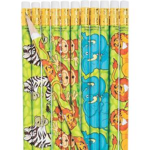 Fun Express ZOO ANIMALS PENCIL – Stationery – VBS Vacation Bible School Supplies/Decor – 24 Pieces