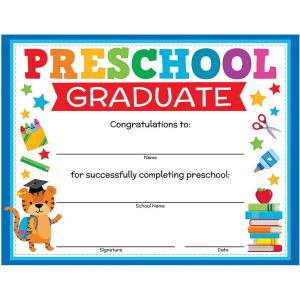 Preschool Graduation Certificates – 25 Pieces