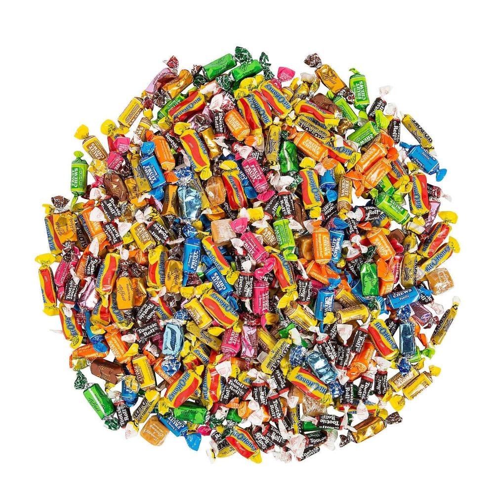 image:imageFun Express Chewy Candy Variety Pack Fun Size 4 lbs Bulk Individually Wrapped Assorted Mix for Halloween Pinata Party Favors Classroom amp Office 275 Pieces Mixed Candy Assortment