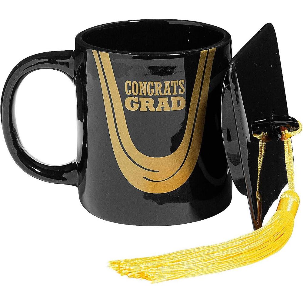 image:imageFun Express Congrats Grad Ceramic Black Mug with Cap