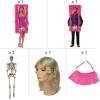 Fun Express Fashion Doll Posable Skeletons Halloween Decorating Kit – 6 Pc