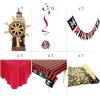 Fun Express Full Update PARTY SUPPLIES Black & Red Pirate Ship Trunk-or-Treat Decorating Kit