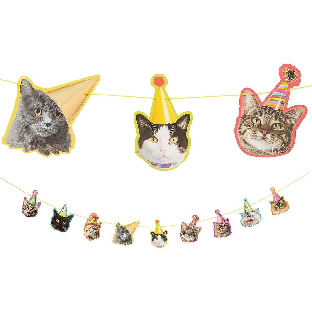 image:imageFun Express 7 Ft Colorful Birthday Cats Party ReadytoHang Cardstock Garland