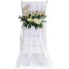 Fun Express Floral & Fabric Chair Decor Set – Elegant Home Decor Weddings Bridal Showers Receptions Parties Special Occasions – Perfect for Creating Beautiful Chair Covers Custom Styling – 6 Pieces