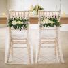 Fun Express Floral & Fabric Chair Decor Set – Elegant Home Decor Weddings Bridal Showers Receptions Parties Special Occasions – Perfect for Creating Beautiful Chair Covers Custom Styling – 6 Pieces