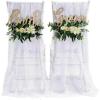 Fun Express Floral & Fabric Chair Decor Set – Elegant Home Decor Weddings Bridal Showers Receptions Parties Special Occasions – Perfect for Creating Beautiful Chair Covers Custom Styling – 6 Pieces