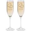 Fun Express Personalized Wedding Two Hearts Champagne Flute Set – Home Decor – 2 Pieces