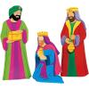 Fun Express Three Kings Outdoor Nativity Set – Premium Metal Wise Men Christmas Yard Decorations 25.5″-47″ | Weatherproof Holiday Lawn Decor for Nativity Scene Display | Vibrant Multicolor Design