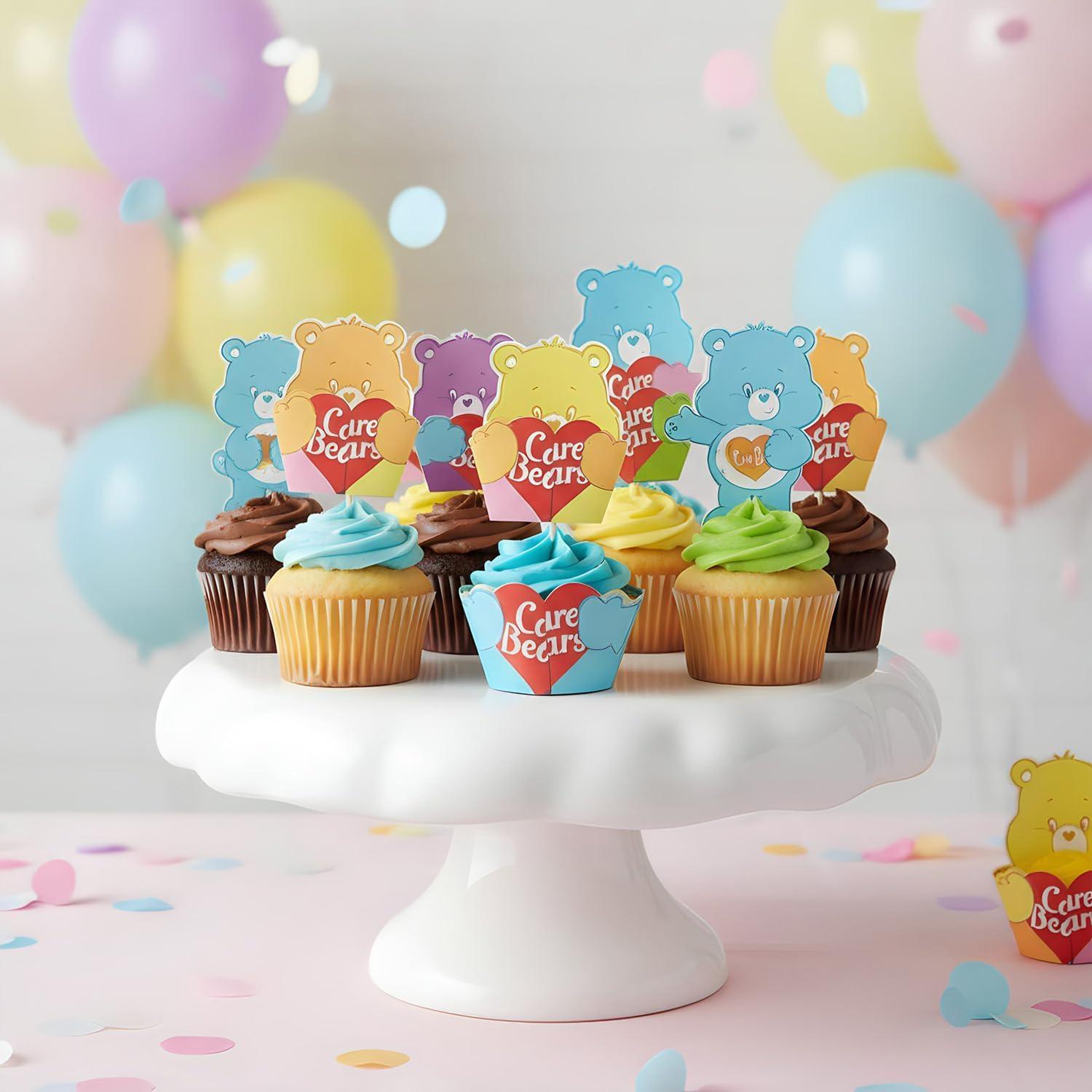 image:imageCare Bears Cupcake Wrappers  12 Pack Colorful Party Cupcake Decorations Paper Baking Wraps for Kids Birthday Parties Rainbow Theme Care Bears Party Supplies