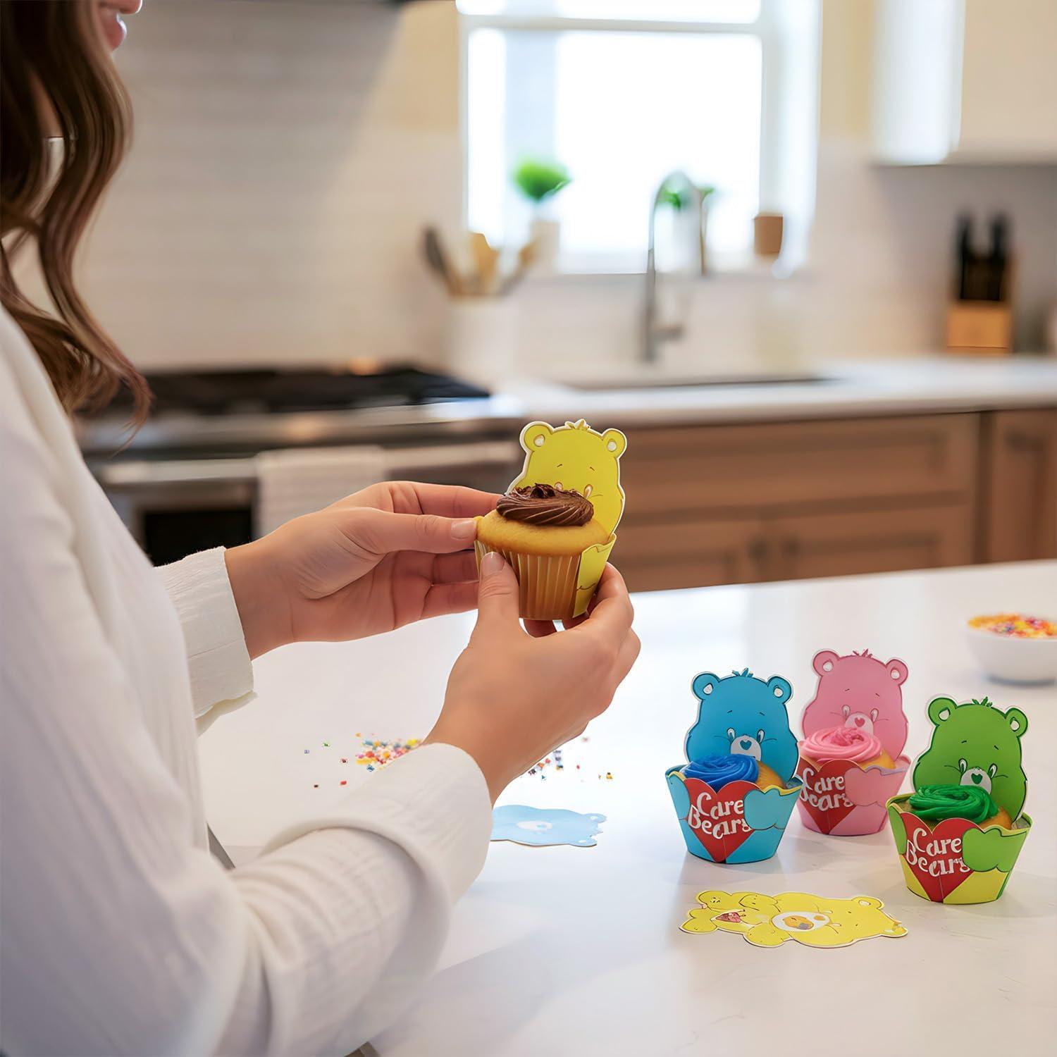 image:imageCare Bears Cupcake Wrappers  12 Pack Colorful Party Cupcake Decorations Paper Baking Wraps for Kids Birthday Parties Rainbow Theme Care Bears Party Supplies