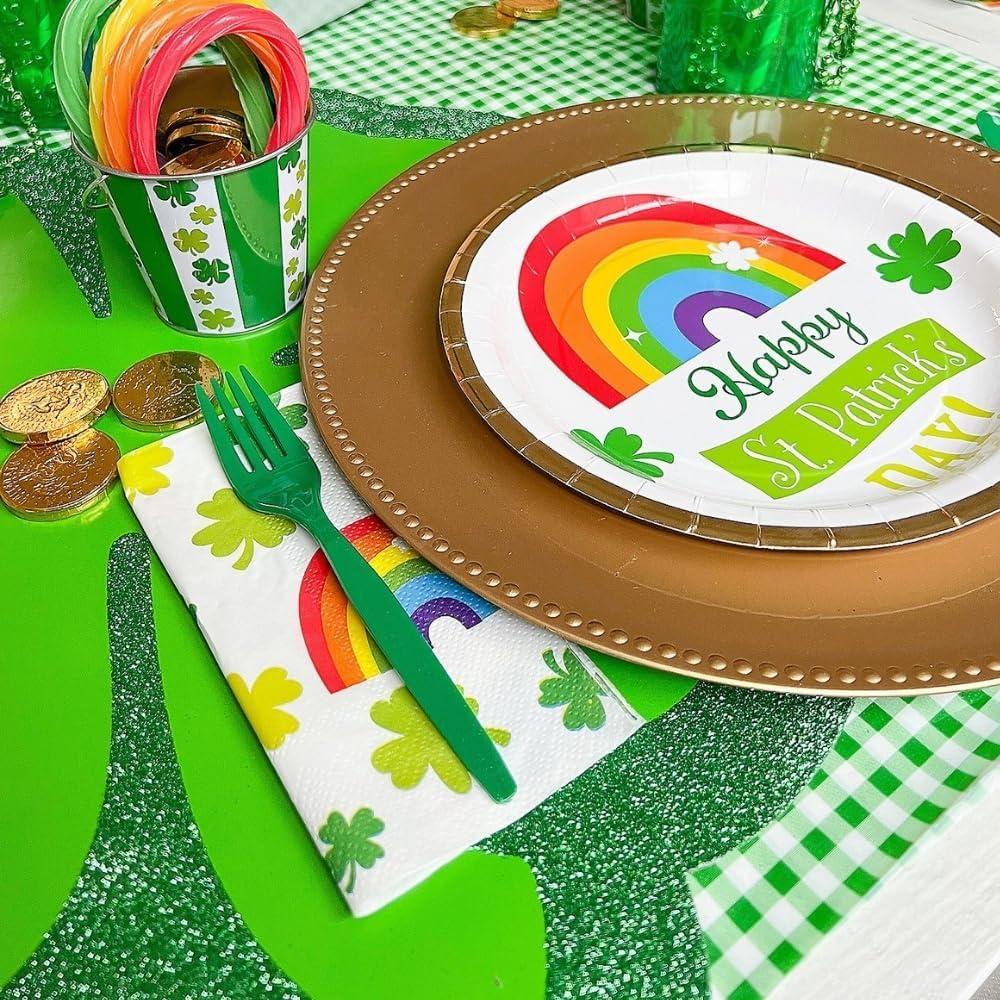 image:imageFun Express Green Gingham Plastic Tablecloth Roll Party Supplies 100 feet