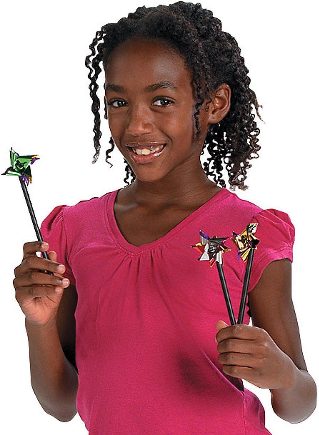 image:imageFun Express Mini Metallic 2Tone Pinwheels Party Supplies Multicolor Bulk Set of 72