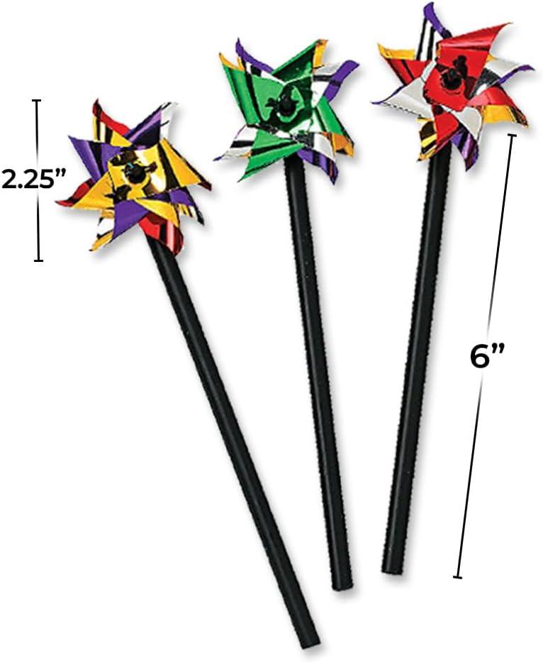 image:imageFun Express Mini Metallic 2Tone Pinwheels Party Supplies Multicolor Bulk Set of 72
