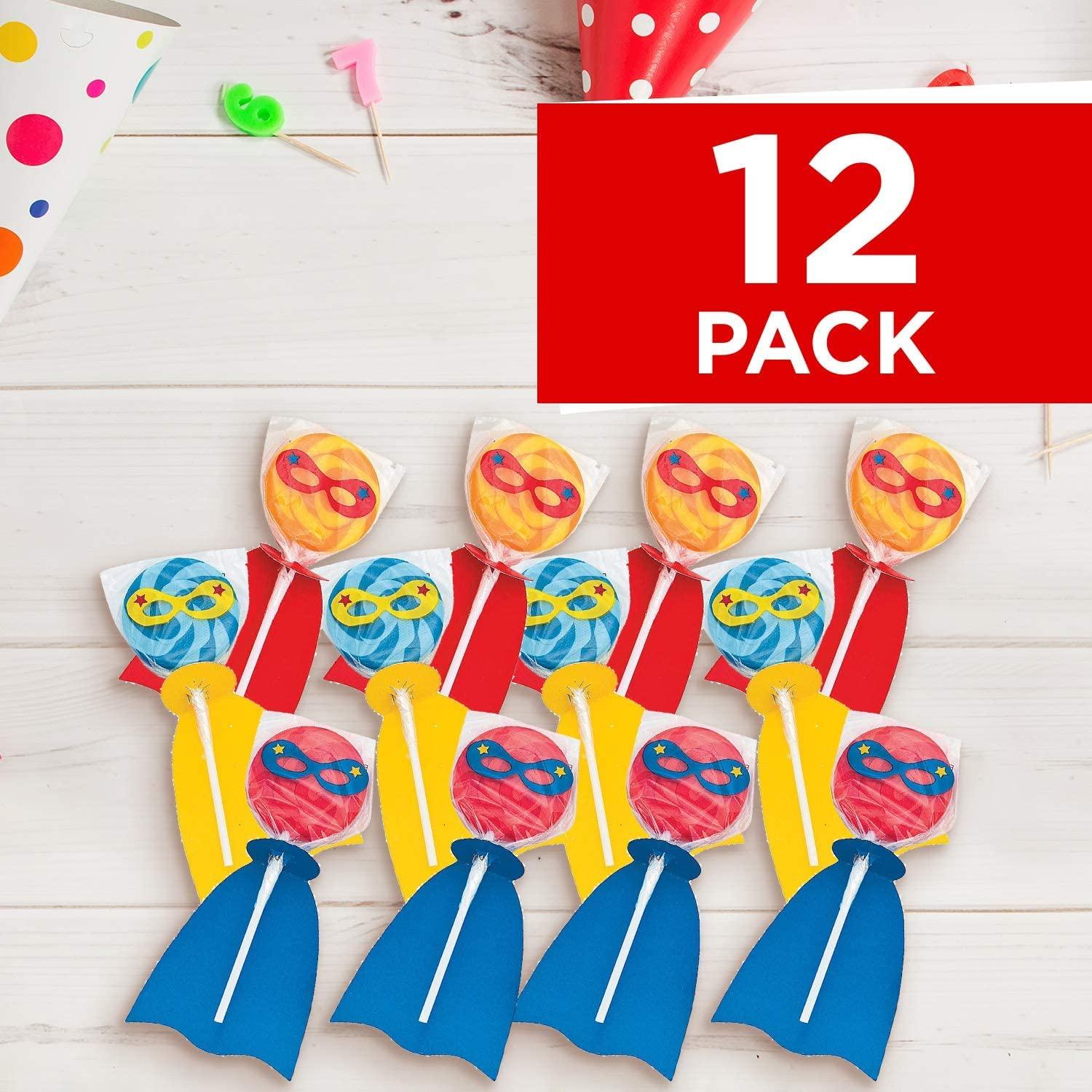 image:imageFun Express Superhero Swirl Pop Suckers 12 individually wrapped lollipops Party Candy and Favors VBS Vacation Bible School SuppliesDecor