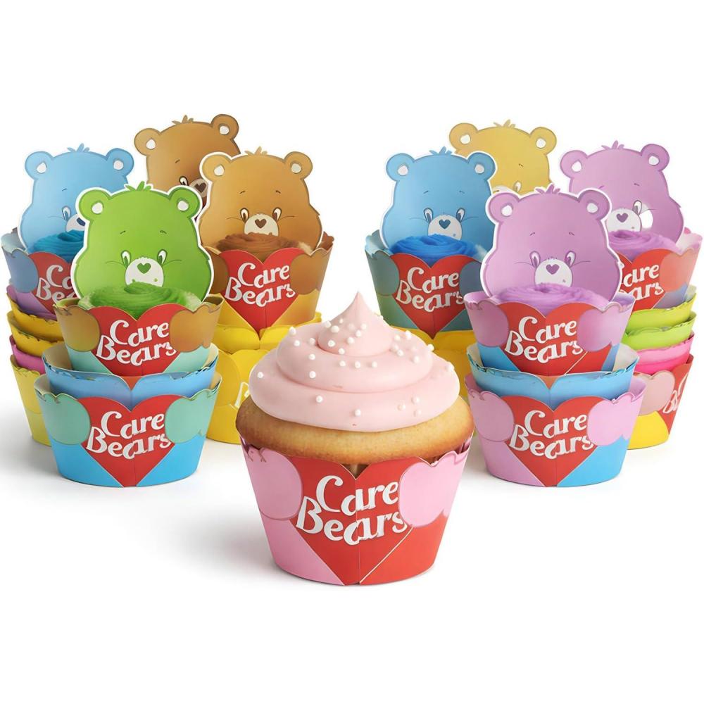 image:imageCare Bears Cupcake Wrappers  12 Pack Colorful Party Cupcake Decorations Paper Baking Wraps for Kids Birthday Parties Rainbow Theme Care Bears Party Supplies