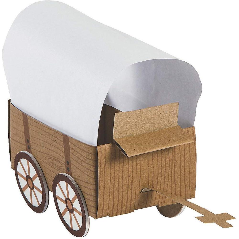 image:imageFun Express 3D Western Covered Wagon Craft Kit Makes 12 Cowboy Party Favors for Kids Birthday amp Rodeo Themed Celebrations VBS Vacation Bible School Supplies with Easy Assembly Instructions