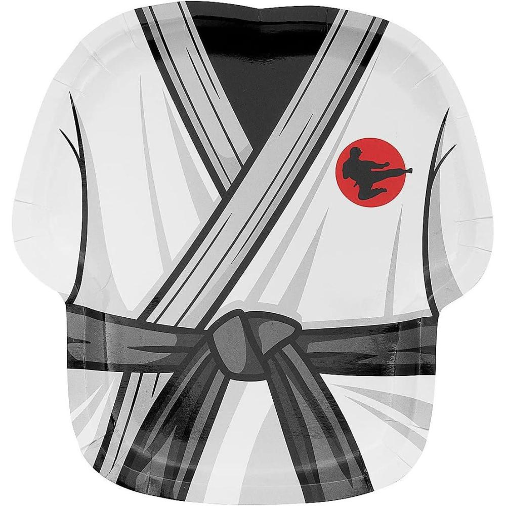 image:imageFun Express Karate Party Paper Dinner Plates  Disposable Paper Dessert Plates  Karate Themed Party Birthday Decorations Favors for Boys amp Girls Birthday  Party Supplies  8 Pieces