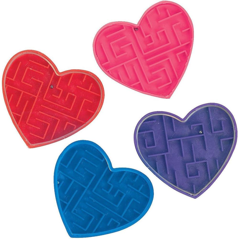 image:imageFun Express Plastic Valentine Maze Puzzles 6 Dozen Valentines Day Exchanges Party Favors Classroom Supplies Puzzle Games amp Mind Teasers 2