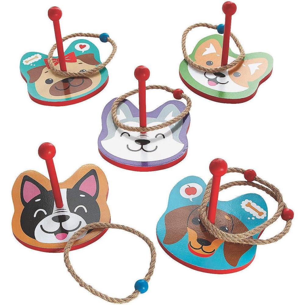 image:imageFun Express Puppy Dog Ring Toss Game Includes 5 Bases and 6 Rope Rings Party Games VBS Vacation Bible School SuppliesDecor
