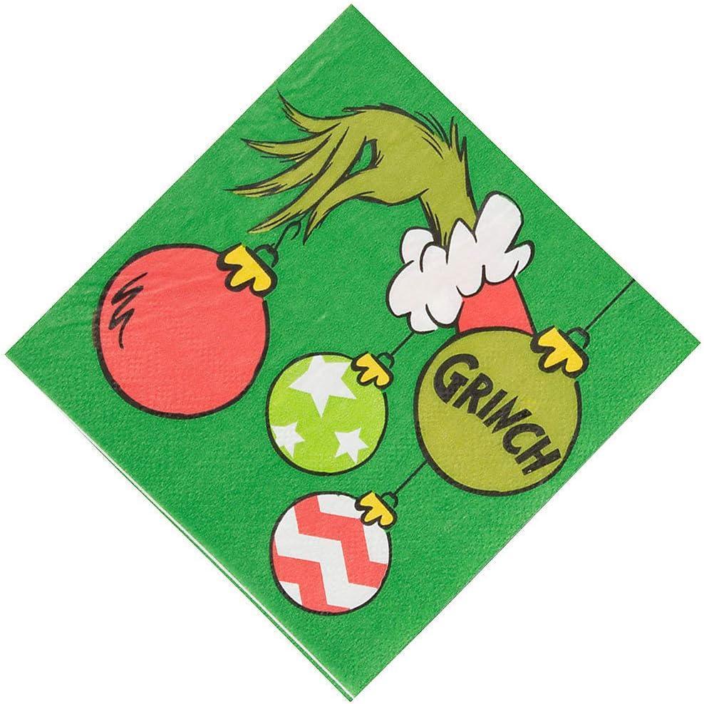 image:imageGrinch Beverage Napkin  Party Supplies  16 Pieces
