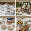 Burlap Circles (bulk set of 25) Wedding Party Supplies