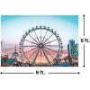 Fun Express Ferris Wheel Backdrop Banner – 9 feet Long – County Fair and Carnival Party Décor – VBS Vacation Bible School Supplies/Decor
