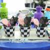 Fun Express Mini Black & White Checkered Pails – Perfect for Race Car Themed Party Supplies Favors Decorations and Games – Ideal for Kids’ Birthdays – Race Car Events & Celebrations – 12 Pieces