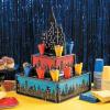 Fun Express Superhero Skyscraper City Treat Stand – Includes 32 Paper Cones – Comic Birthday Party Supplies and Decor – VBS Vacation Bible School Supplies/Decor