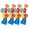 Fun Express Superhero Swirl Pop Suckers (12 individually wrapped lollipops) Party Candy and Favors – VBS Vacation Bible School Supplies/Decor