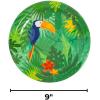 Fun Express Toucan Jungle Tropical Party Paper Dinner Plates – Tableware Dessert Plates for Birthday Wedding Holiday New Year Baby Shower Party Supplies – 8 Pieces