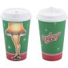 5 1/4″ 16 oz. A Christmas Story Disposable Paper Coffee Cups with Lids – 12 Count